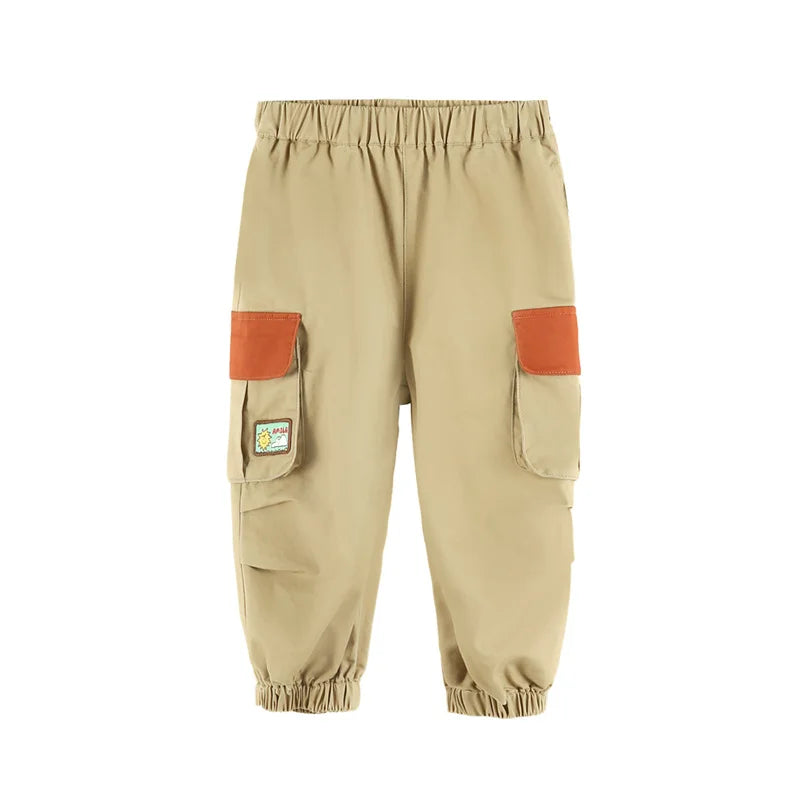 Boys Soft Cotton Casual Pants (4-6 Years) - Washable & Durable Outdoor Trousers