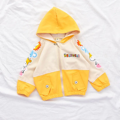 Children's Hooded Jacket   Cartoon Windbreaker, Boys & Girls