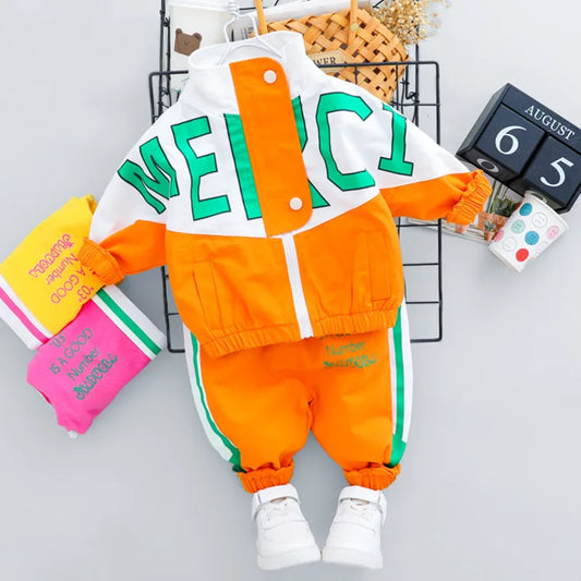 Girls Tracksuit with Letter Jacket