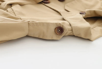 Girls Easter Coat with Belt (1-3 Years) - Classic Trench Windbreaker