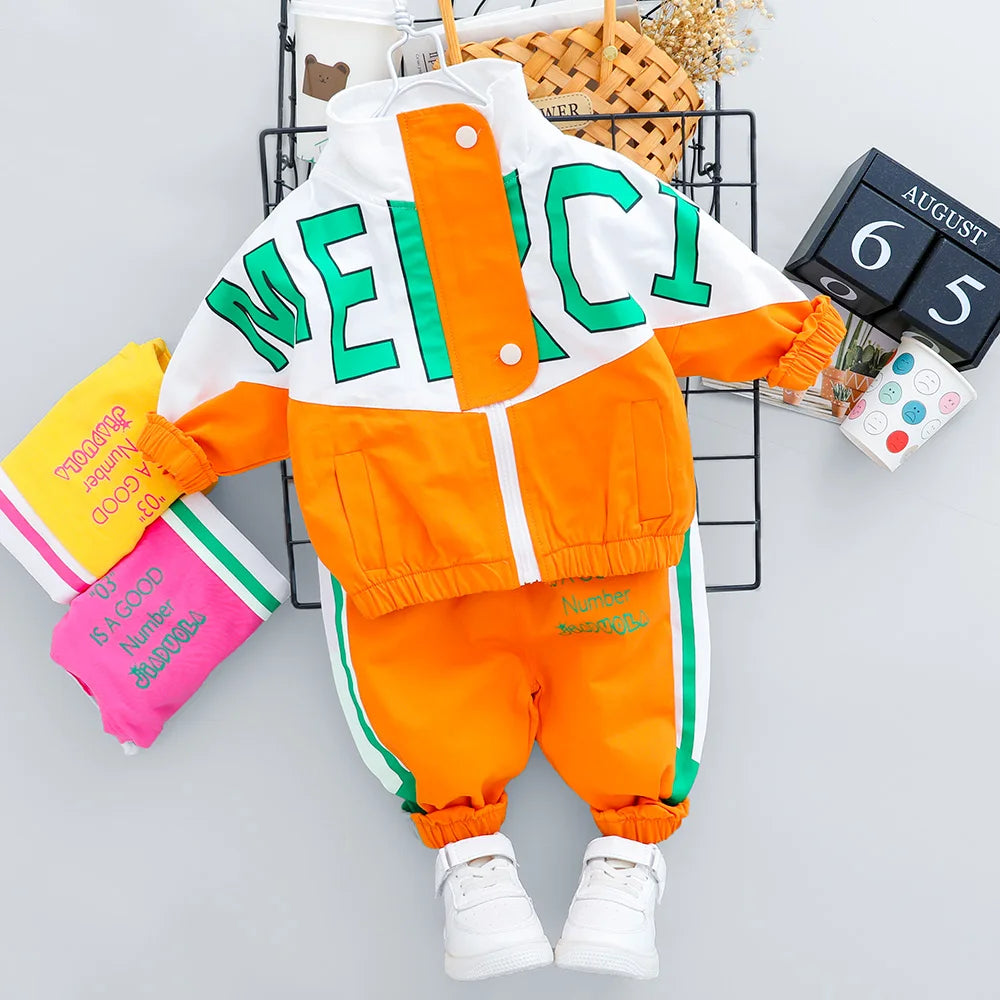 Girls Tracksuit with Letter Jacket