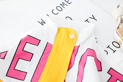 Girls Tracksuit with Letter Jacket