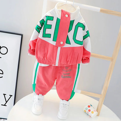 Girls Tracksuit with Letter Jacket