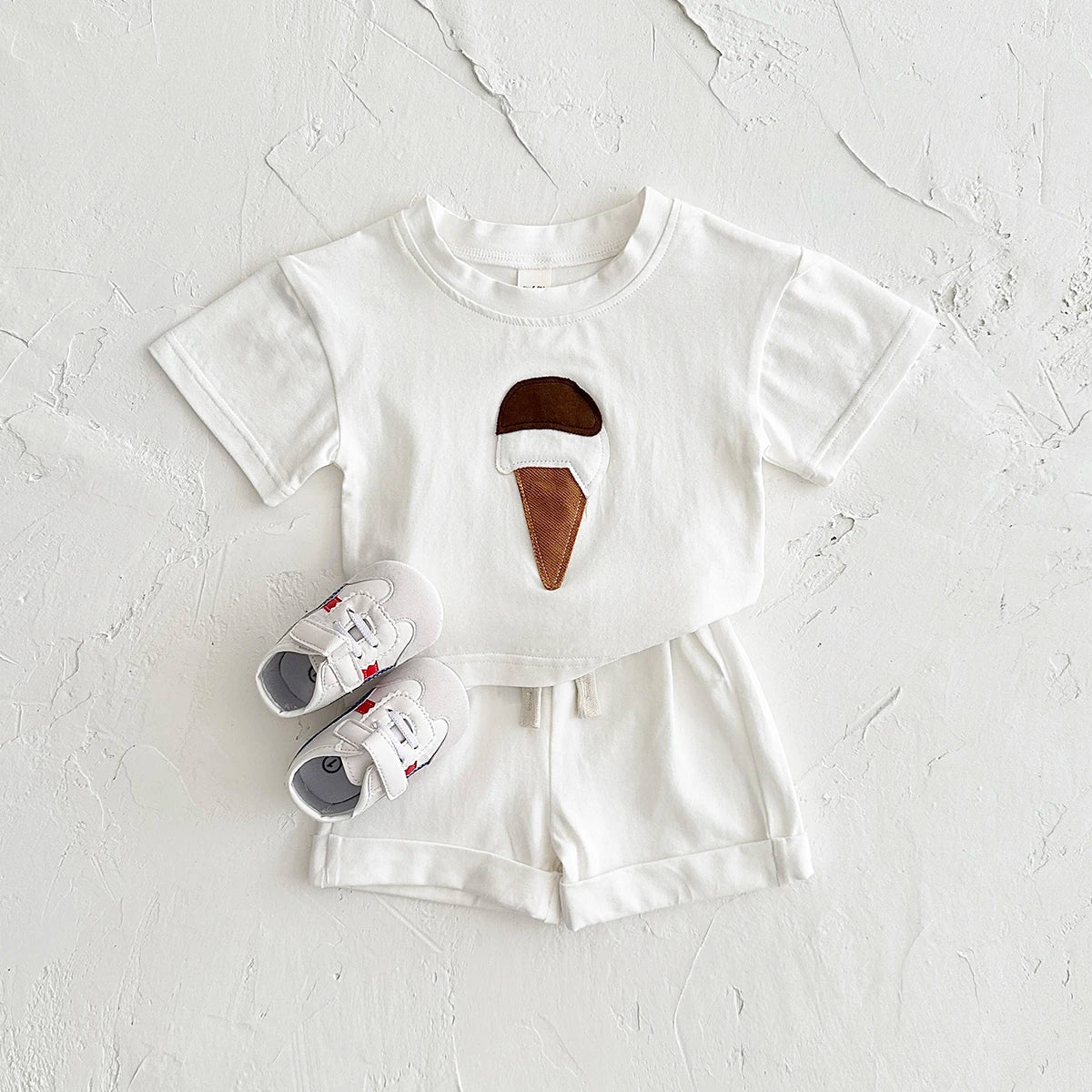 Baby Ice Cream Summer Clothing Set (0-3 Years) - Unisex Short Sleeve Outfit