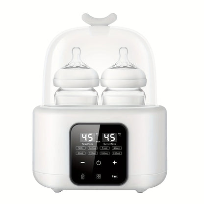 Baby Bottle Warmer with Timer & Temp Control for Formula, Breastmilk, Food Jars, Auto Shut-Off, Compact for Travel