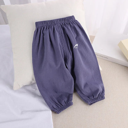 Kids Cotton Linen Joggers (2-6 Years) - Anti-Mosquito Summer Pants