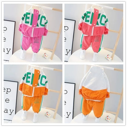 Girls Tracksuit with Letter Jacket