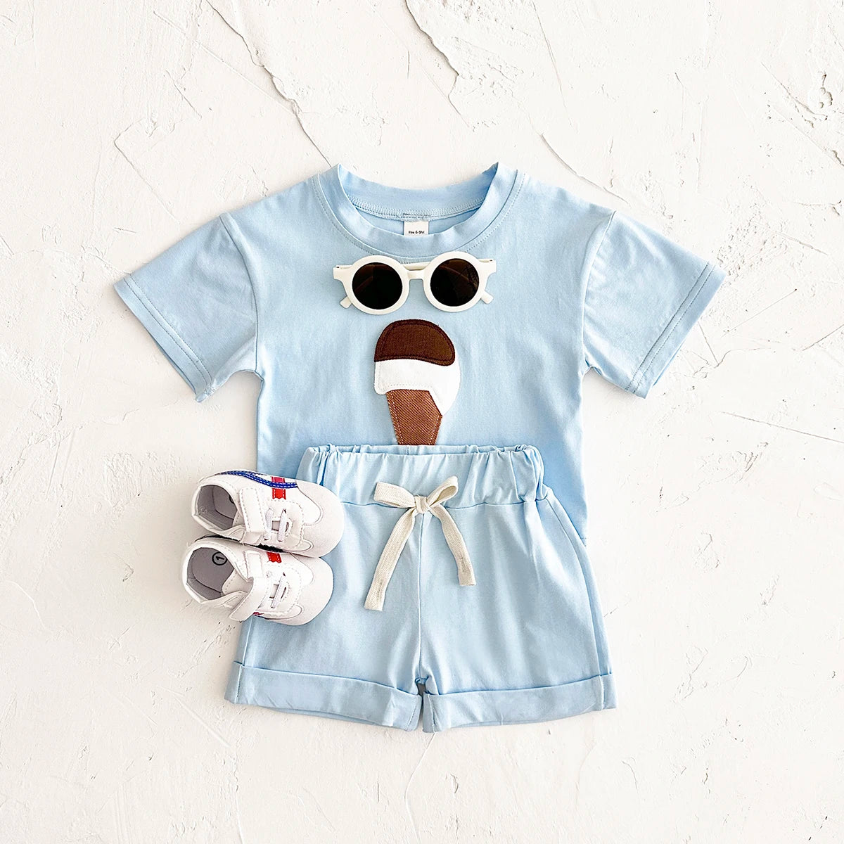 Baby Ice Cream Summer Clothing Set (0-3 Years) - Unisex Short Sleeve Outfit