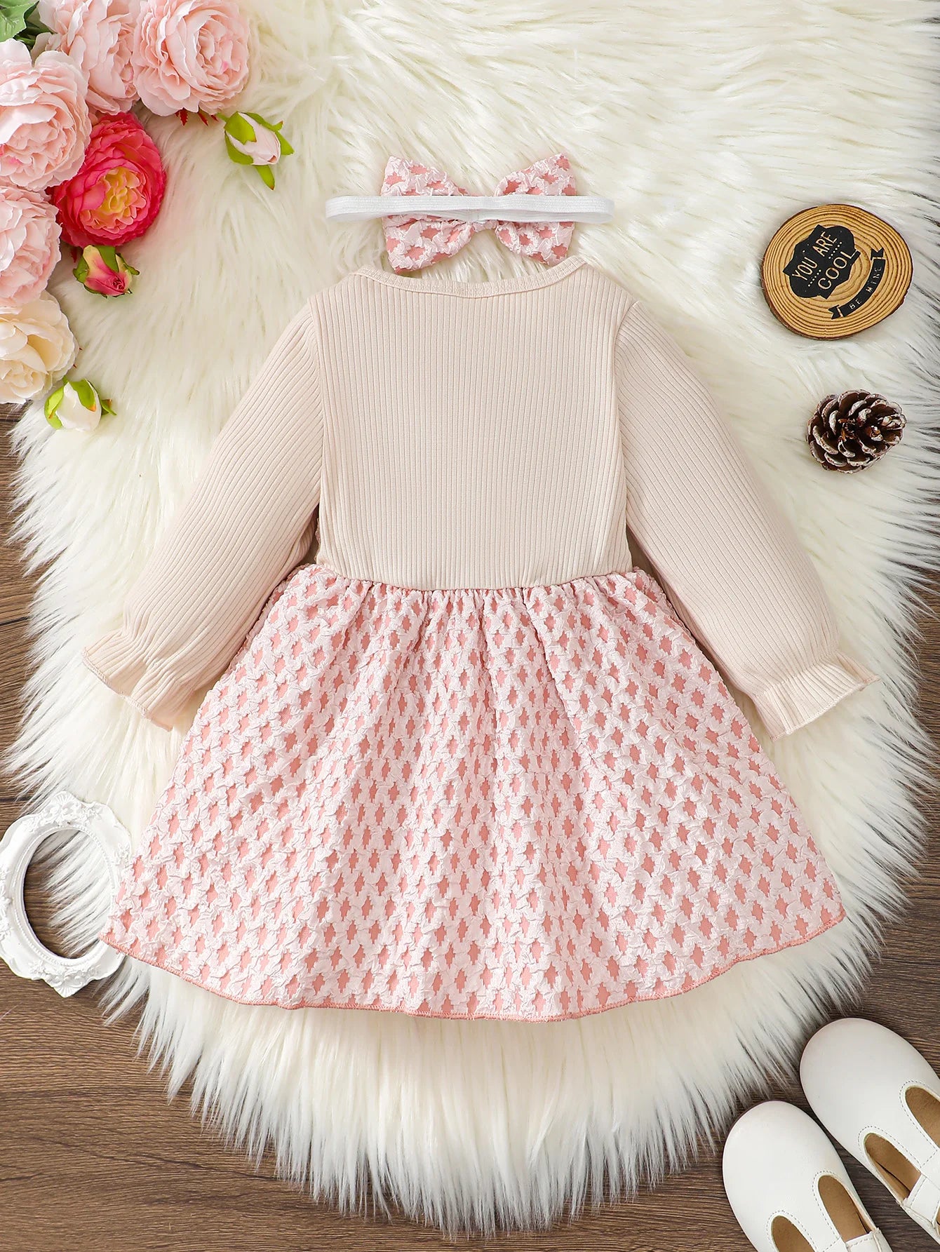 Toddler Easter Dress with Bow (0-3 Years) - 2-Piece Spring Outfit