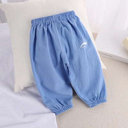 Kids Cotton Linen Joggers (2-6 Years) - Anti-Mosquito Summer Pants