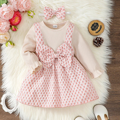 Toddler Easter Dress with Bow (0-3 Years) - 2-Piece Spring Outfit