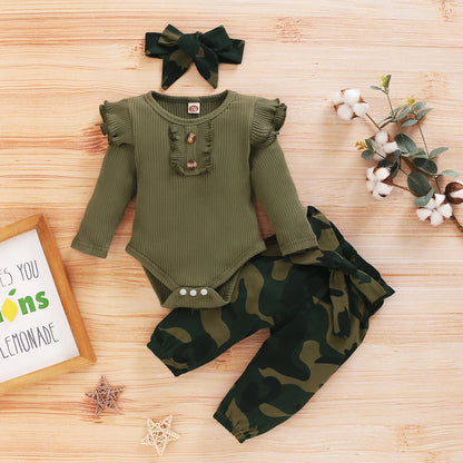 GIRLS Baby Camouflage Clothing Set