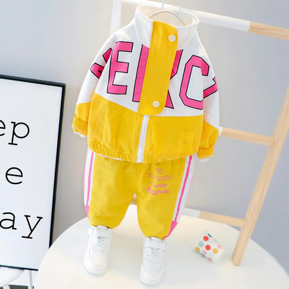 Girls Tracksuit with Letter Jacket