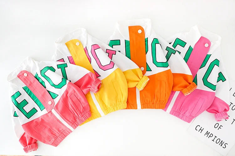 Girls Tracksuit with Letter Jacket