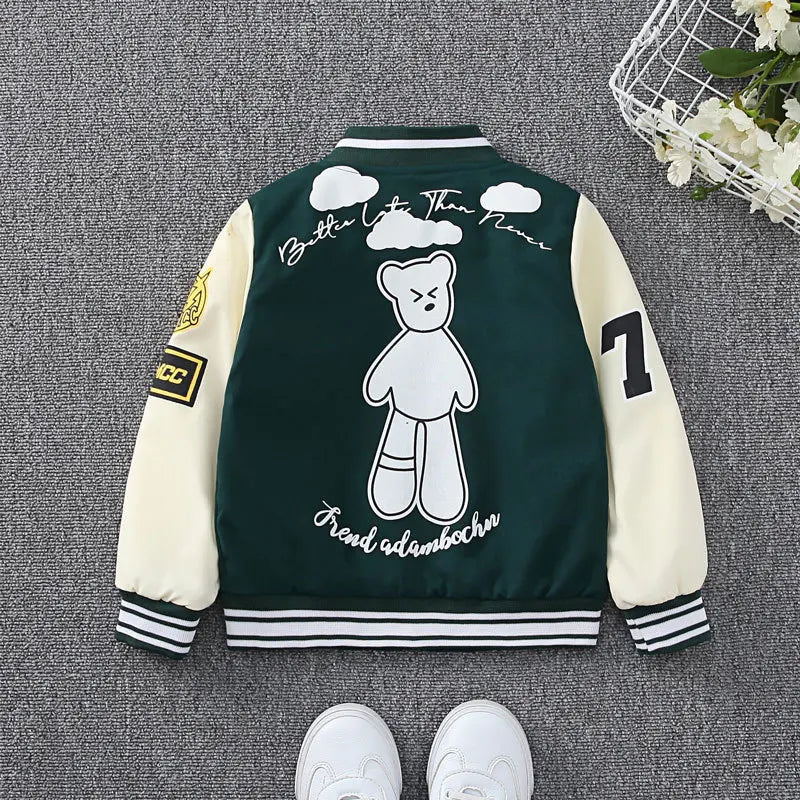Kids Baseball Jacket (3-12 Years) - Quilted Fashion Outerwear