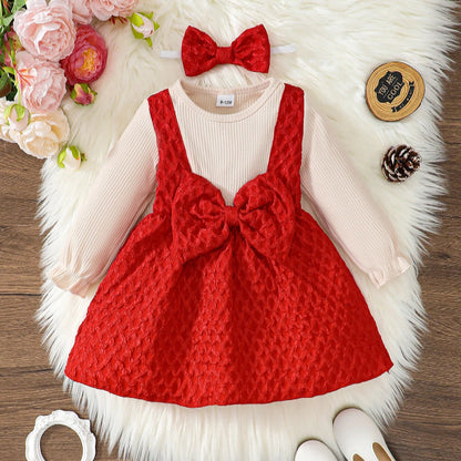 Toddler Easter Dress with Bow (0-3 Years) - 2-Piece Spring Outfit