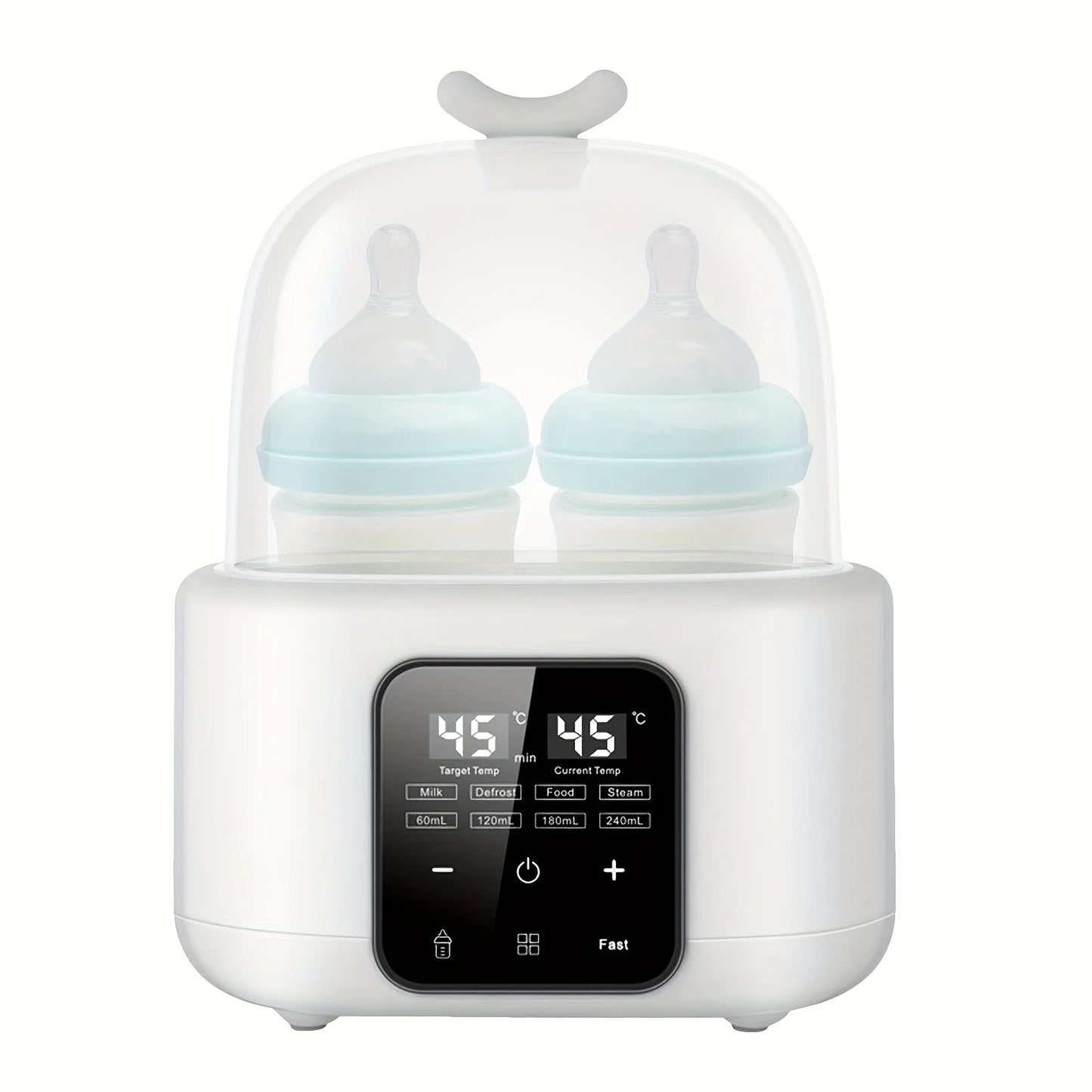 Baby Bottle Warmer with Timer & Temp Control for Formula, Breastmilk, Food Jars, Auto Shut-Off, Compact for Travel