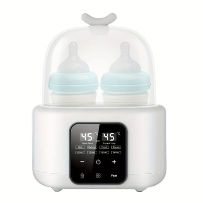 Baby Bottle Warmer with Timer & Temp Control for Formula, Breastmilk, Food Jars, Auto Shut-Off, Compact for Travel