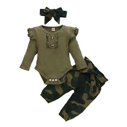 GIRLS Baby Camouflage Clothing Set