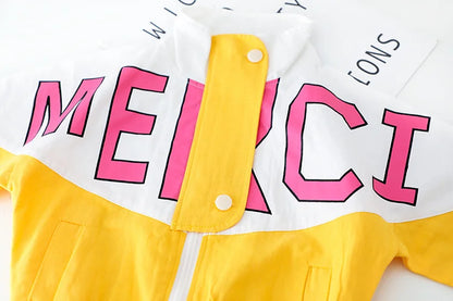 Girls Tracksuit with Letter Jacket