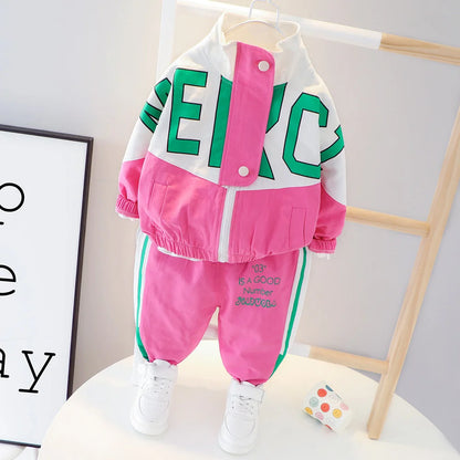 Girls Tracksuit with Letter Jacket