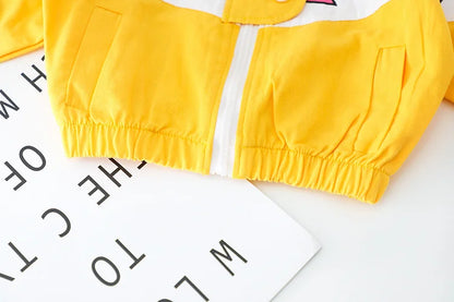 Girls Tracksuit with Letter Jacket