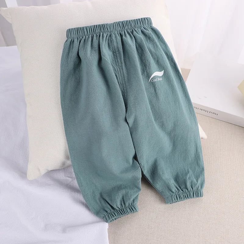 Kids Cotton Linen Joggers (2-6 Years) - Anti-Mosquito Summer Pants