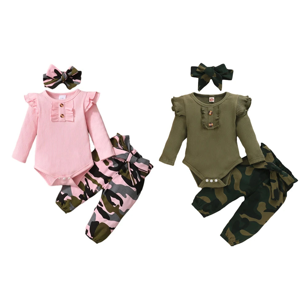 GIRLS Baby Camouflage Clothing Set