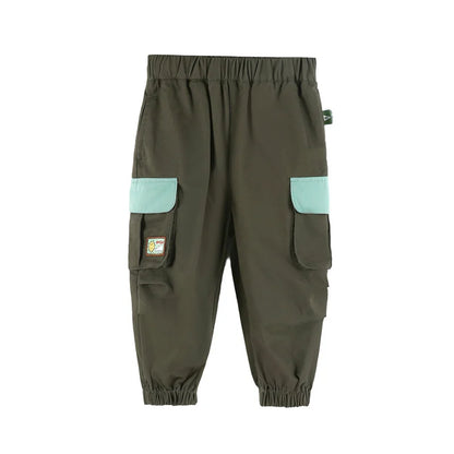 Boys Soft Cotton Casual Pants (4-6 Years) - Washable & Durable Outdoor Trousers