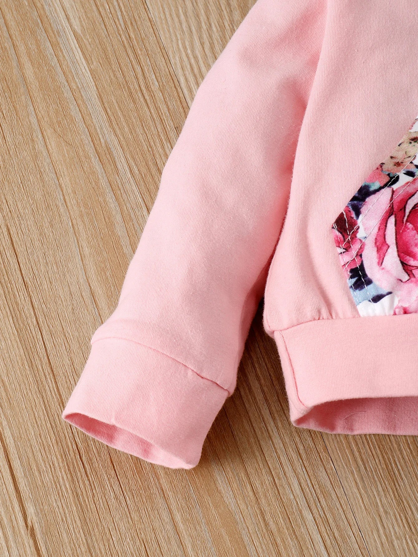 Pink Baby Girl Floral Hooded Outfit