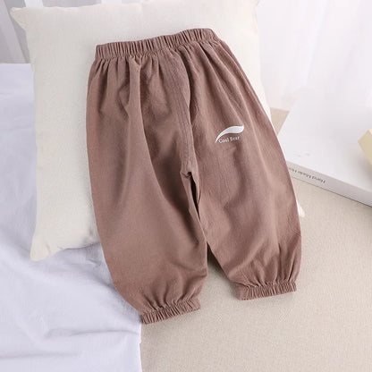 Kids Cotton Linen Joggers (2-6 Years) - Anti-Mosquito Summer Pants