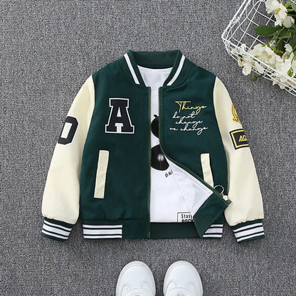 Kids Baseball Jacket (3-12 Years) - Quilted Fashion Outerwear