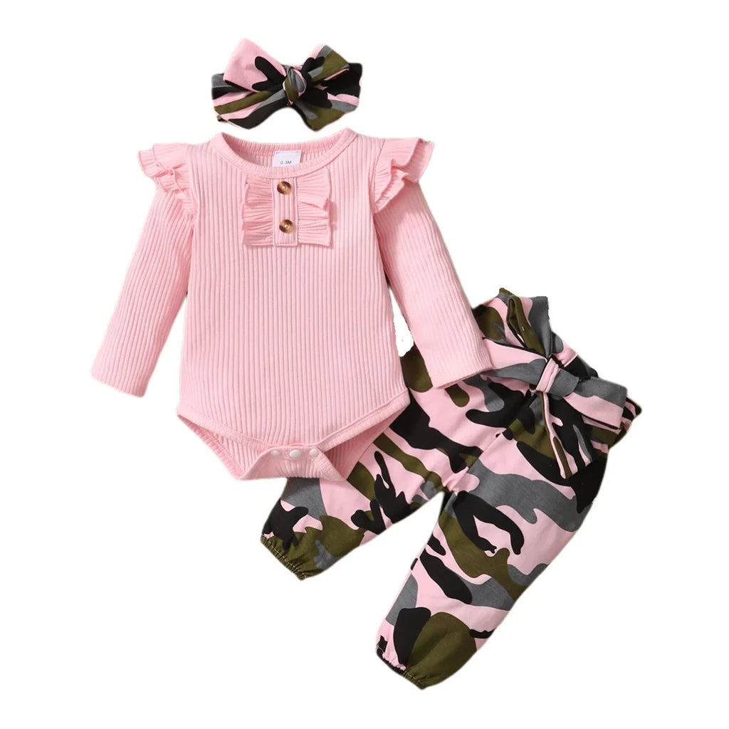 GIRLS Baby Camouflage Clothing Set