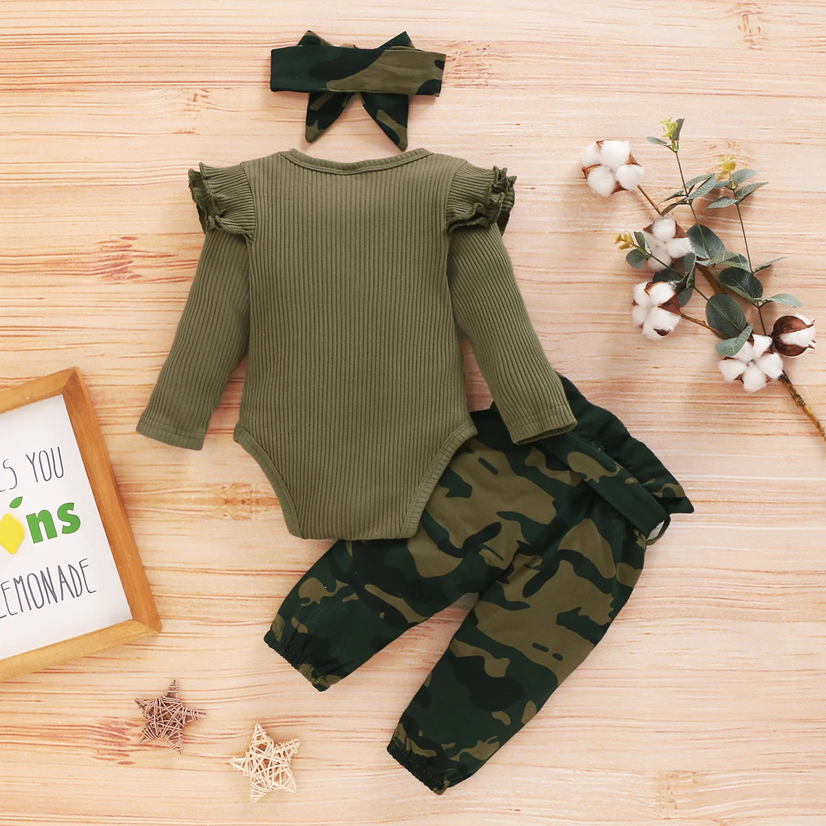 GIRLS Baby Camouflage Clothing Set