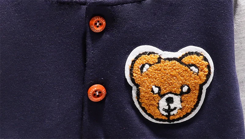 Cartoon Bear Cotton Jacket for Unisex Kids (3-6 Years) - Lightweight Spring Coat